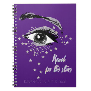 Caderno Espiral Metas de olhos e estrelas
