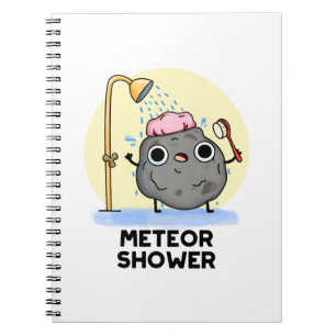 Caderno Espiral Meteor Shower Funny Science Pun