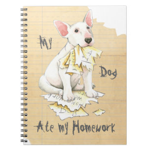 Caderno Espiral Meu bull terrier comeu meus trabalhos de casa