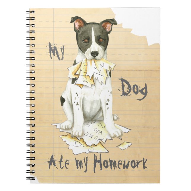 Caderno Espiral Meu Cachorro Canaana Comeu Meu Trabalho De Casa (Frente)