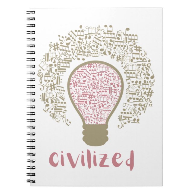 Caderno Espiral Meu Coração Lumi Clássico design de Arte Civilizad (Frente)