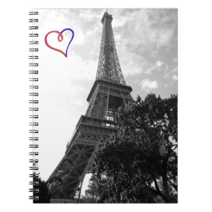 Caderno Espiral Meu Coração Vai Para Paris