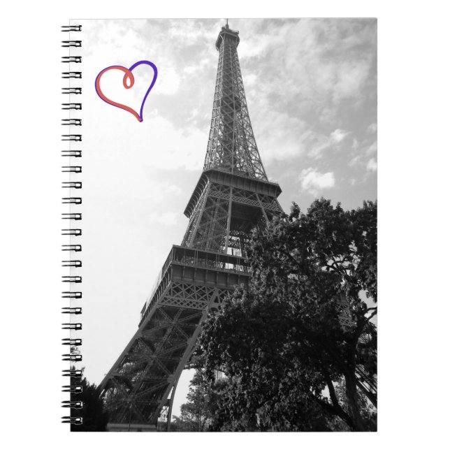 Caderno Espiral Meu Coração Vai Para Paris (Frente)