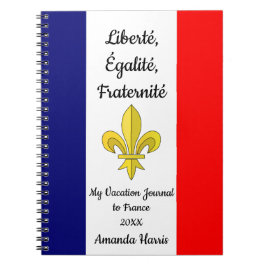 Caderno Espiral Meu Diário de Férias para a França