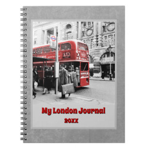 Caderno Espiral Meu Diário de Londres (personalizável)