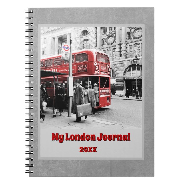 Caderno Espiral Meu Diário de Londres (personalizável) (Frente)