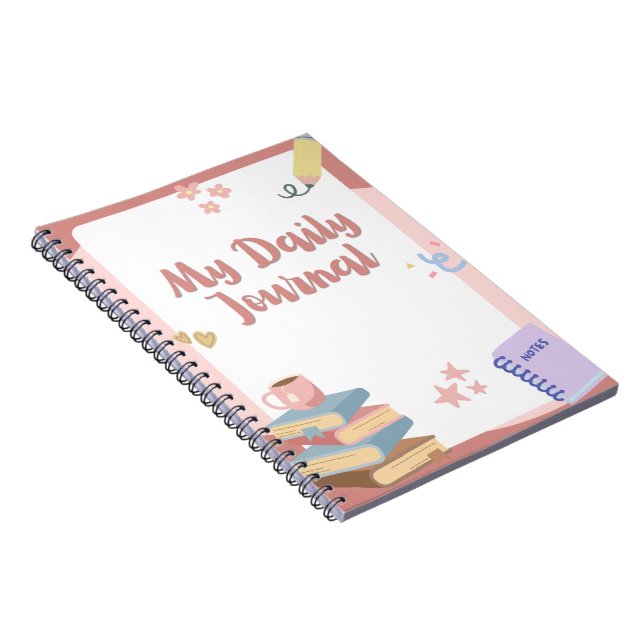 Caderno Espiral Meu Diário Diário (Lado Direito)