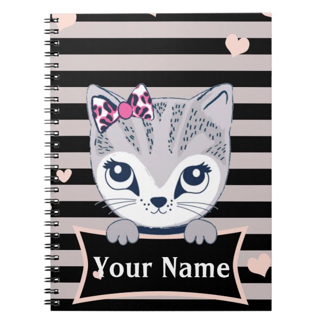 Caderno Espiral Meu doce gatinho (Frente)