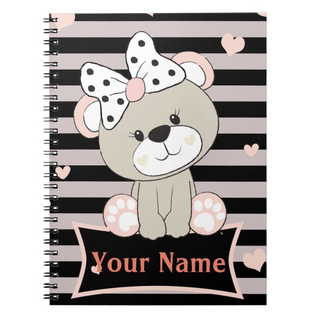 Caderno Espiral Meu doce pequeno urso (Frente)
