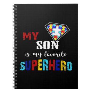 Caderno Espiral Meu Filho é Meu Super-Herói Favorito Presente Auti