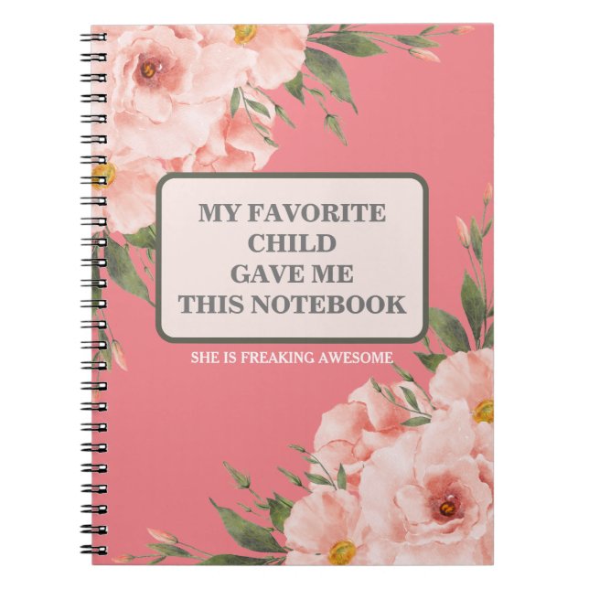 CADERNO ESPIRAL MEU FILHO FAVORITO ME DEU ESTE NOTEBOOK (Frente)