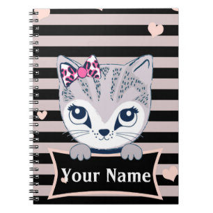 Caderno Espiral Meu gato bonito pequeno doce