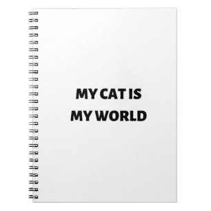 Caderno Espiral Meu gato é meu mundo