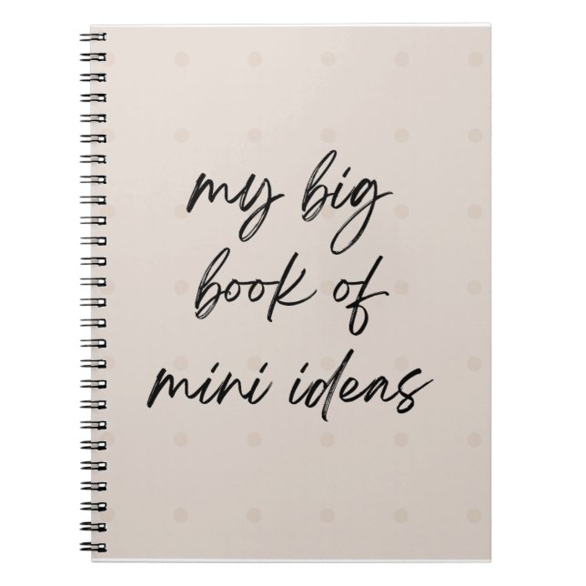 Caderno Espiral "Meu grande livro de mini-ides" (Frente)