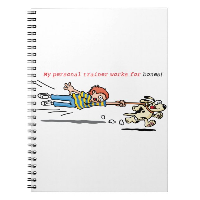 Caderno Espiral Meu instrutor pessoal trabalha para os ossos (Frente)