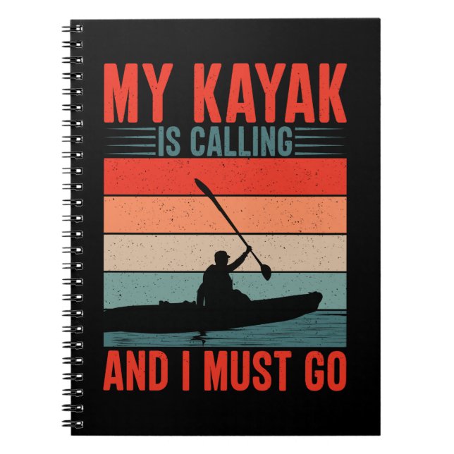 Caderno Espiral Meu Kayak está chamando e eu preciso ir (Frente)