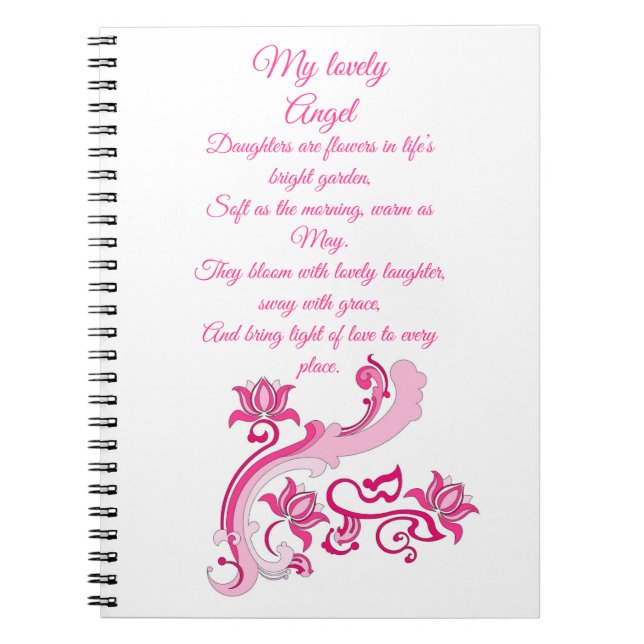 Caderno Espiral Meu lindo Anjo (Frente)