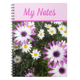 Caderno Espiral Meu Livro de Notas Daisy Flor Rosa Bonita