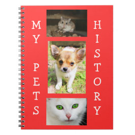 Caderno Espiral Meu Livro de Registro de Histórico de Pets