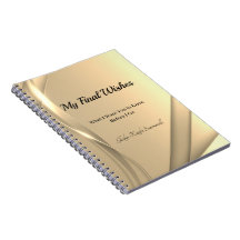 Meu notebook espiral de desejo final | Ouro brilha