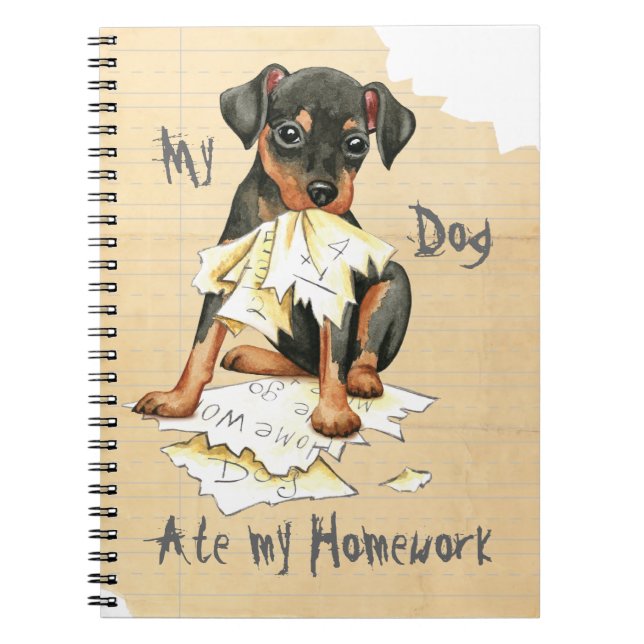 Caderno Espiral Meu Pino Mínimo Comeu Meu Trabalho De Casa (Frente)