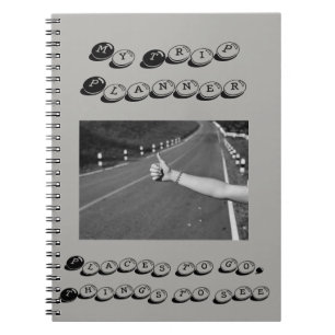 Caderno Espiral Meu planejador da viagem - lugares a ir, coisas a