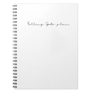 Caderno Espiral Meu plano Deus do Plano de Arte Inspiradora Gospel