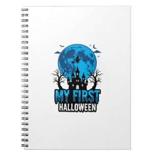 Caderno Espiral Meu Primeiro Halloween Vintage Castelo Assombrado