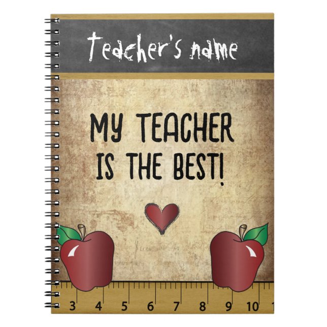 Caderno Espiral Meu professor é o melhor (Frente)