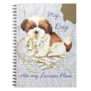 Caderno Espiral Meu Shih Tzu comeu meu plano de aula