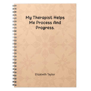 Caderno Espiral Meu Terapeuta Me Ajuda a Processar e Progredir