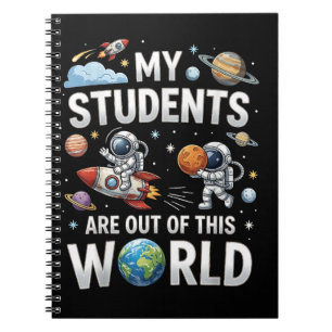 Caderno Espiral Meus Alunos Estão Fora Neste Mundo Espacial
