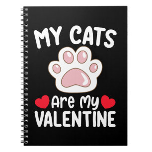 Caderno Espiral Meus Gatos São Meus Amantes de Animais Divertidos