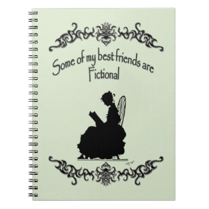 Caderno Espiral Meus Melhores Amigos São Ficcionais