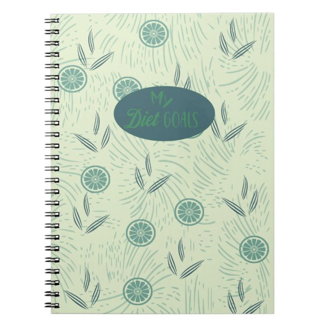 Caderno Espiral Meus Objetivos de Dieta: (Frente)