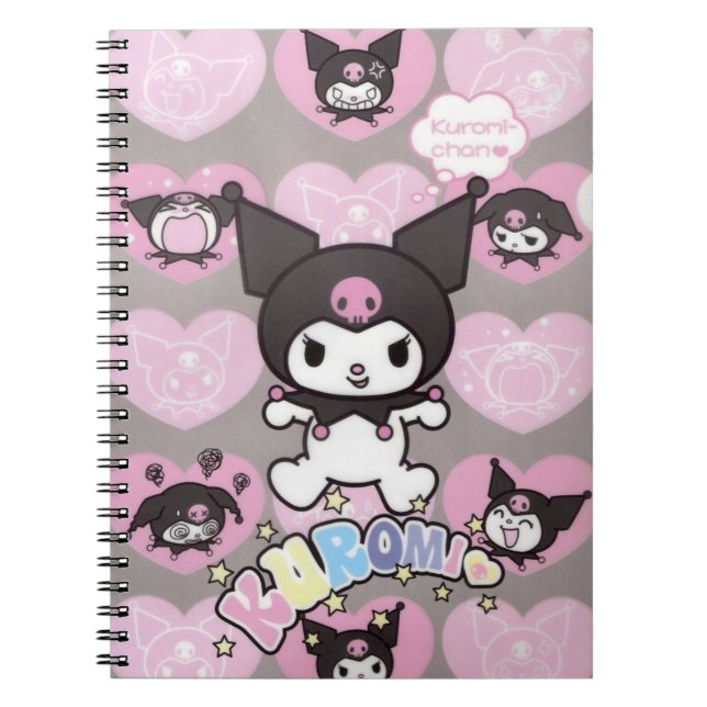 Caderno Espiral Meus pensamentos inspirados no Kuromi (Frente)