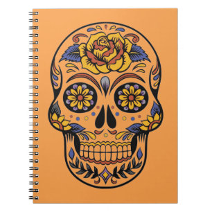 Caderno Espiral Mexican skull day of the dead