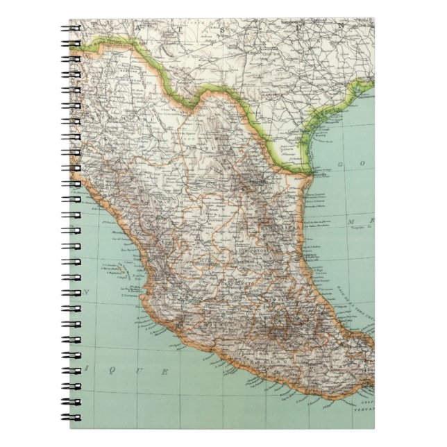 Caderno Espiral México - Mapa do México (Frente)