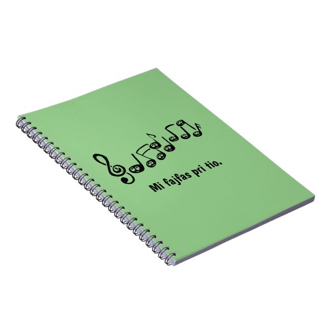 Caderno Espiral Mi fajfas pri tio. (Lado Direito)