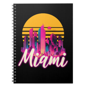 Caderno Espiral Miami no pôr do sol