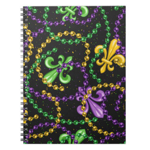 CADERNO ESPIRAL MIÇANGAS E FLEUR MARDI MARDI VERDE AMARELO PURO