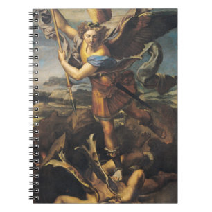 Caderno Espiral Michael Overwhelming the Demon, 1518