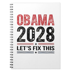 Caderno Espiral Michelle Obama para o Presidente Obama 2028