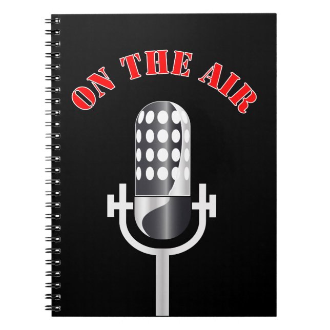 Caderno Espiral Microfone Vintage (Frente)