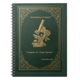 Caderno Espiral Microscópio Personalizado de Academia Sombria & Ro