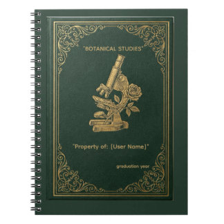 Caderno Espiral Microscópio Personalizado de Academia Sombria & Ro