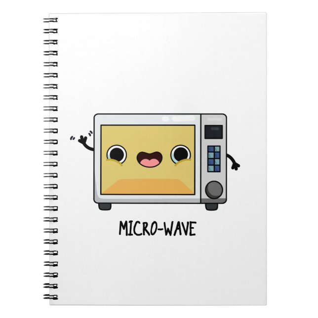 Caderno Espiral Microwave Funny Pun  (Frente)