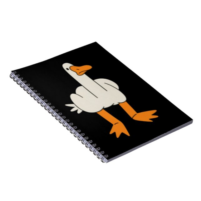 Caderno Espiral Middle Finger Seagull Humor Funny Gesture Flip Off (Lado Direito)