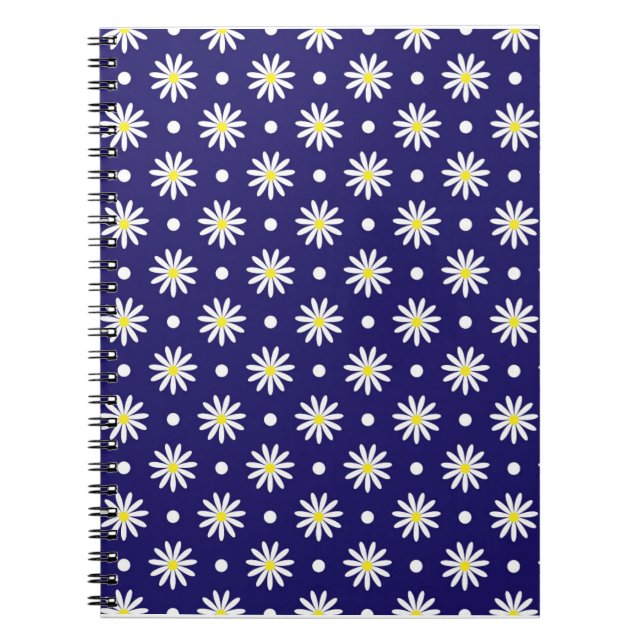 Caderno Espiral Midnight Daisy Spiral Notebook (Frente)