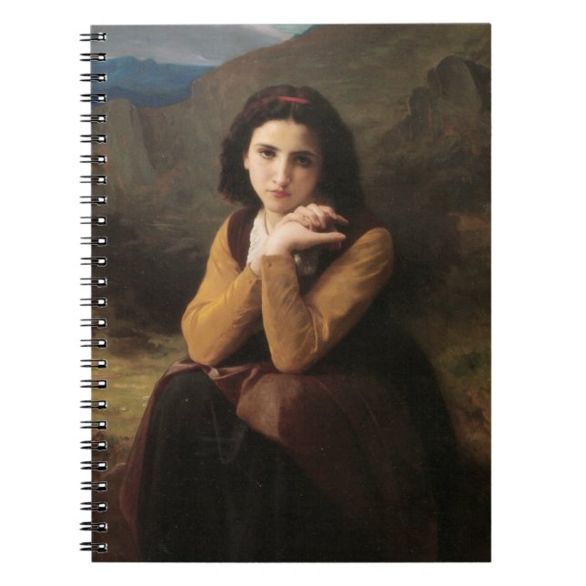 Caderno Espiral Mignon (Sweet Young French Girl) (por Bouguereau) (Frente)